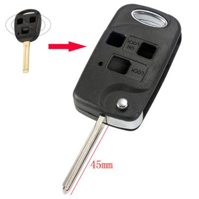 Upgrade Flip Folding Remote Key Fob Case Shell für Lexus IS200 LS400 RX300 GS300