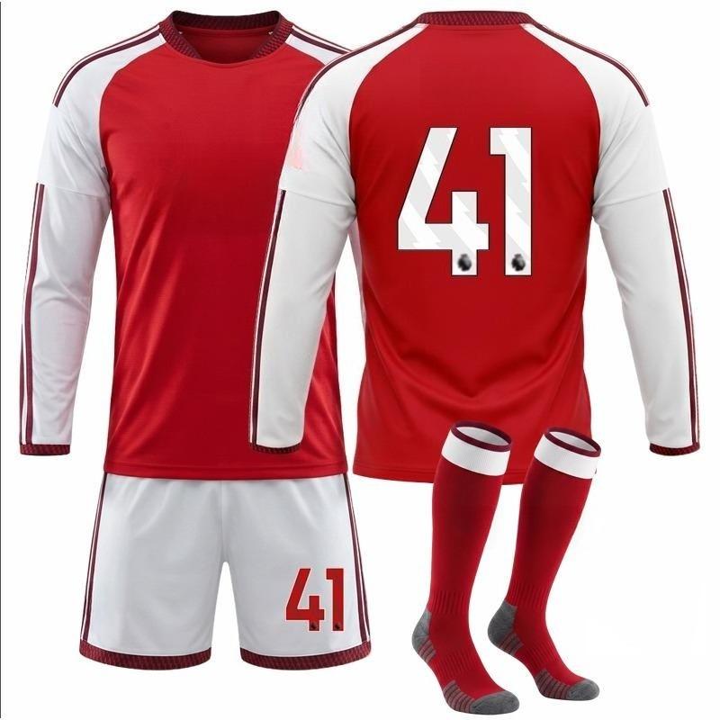 2627 Home Long-Sleeve Football Shirt — Nos. 7, 8, 41, and 14 (with Badges)