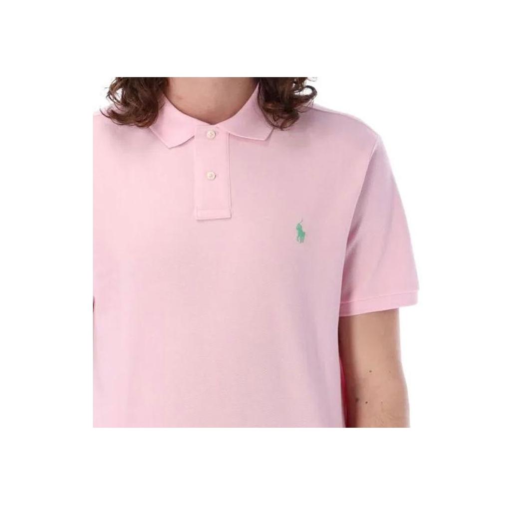 Polo Ralph Lauren Logo Embroidered Short Sleeve Polo Shirt Men Tops Pink 710680784-360
