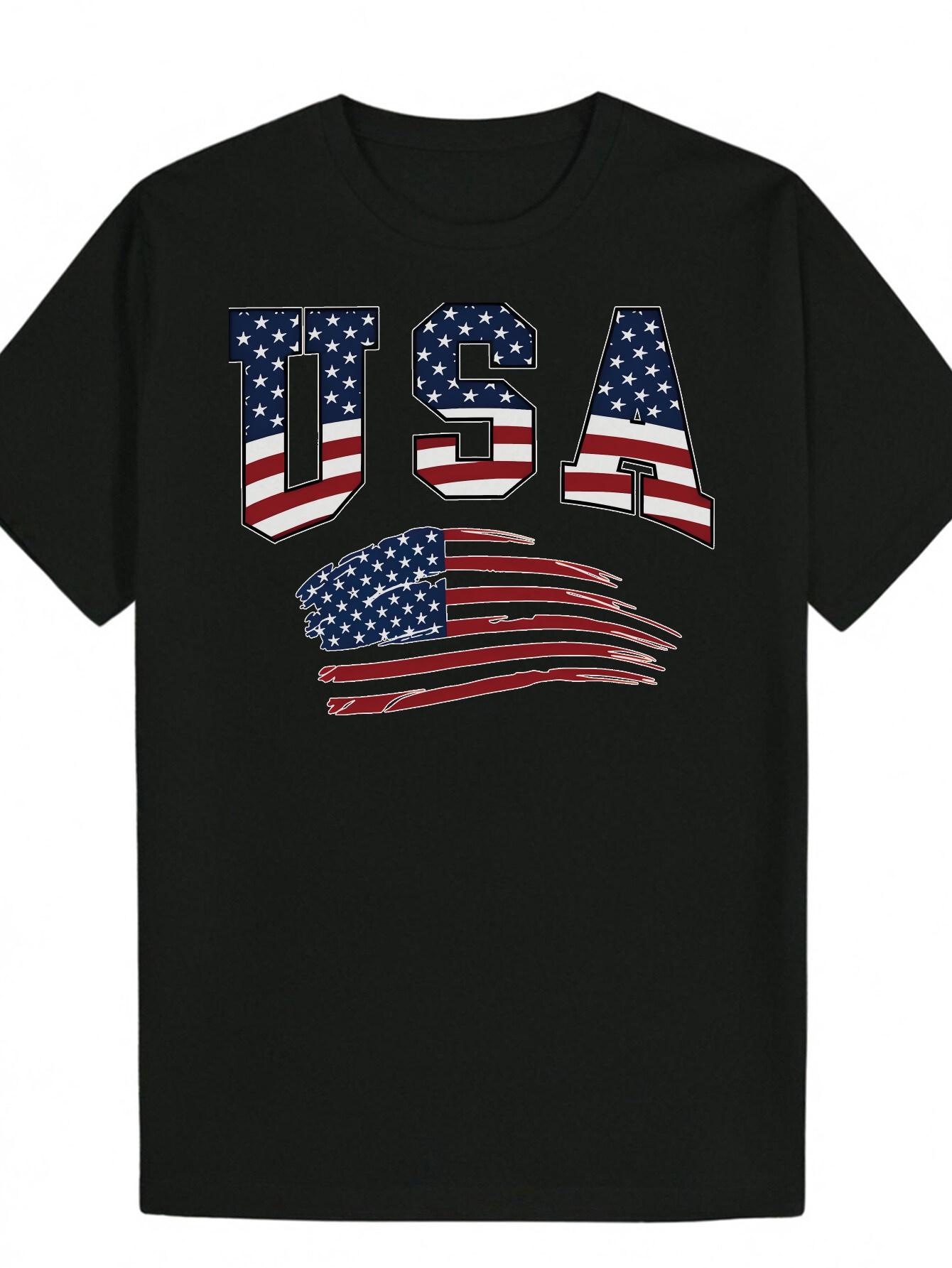 Round Neck Polyester Letter T-shirt XXXXL