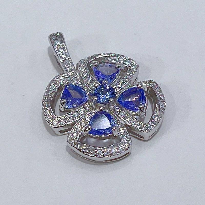 

SACE GEMS 925 стерлингового серебра 4 мм натуральный танзанит подвеска ожерелья для женщин два способа носить его ювелирные украшения день рождения синий