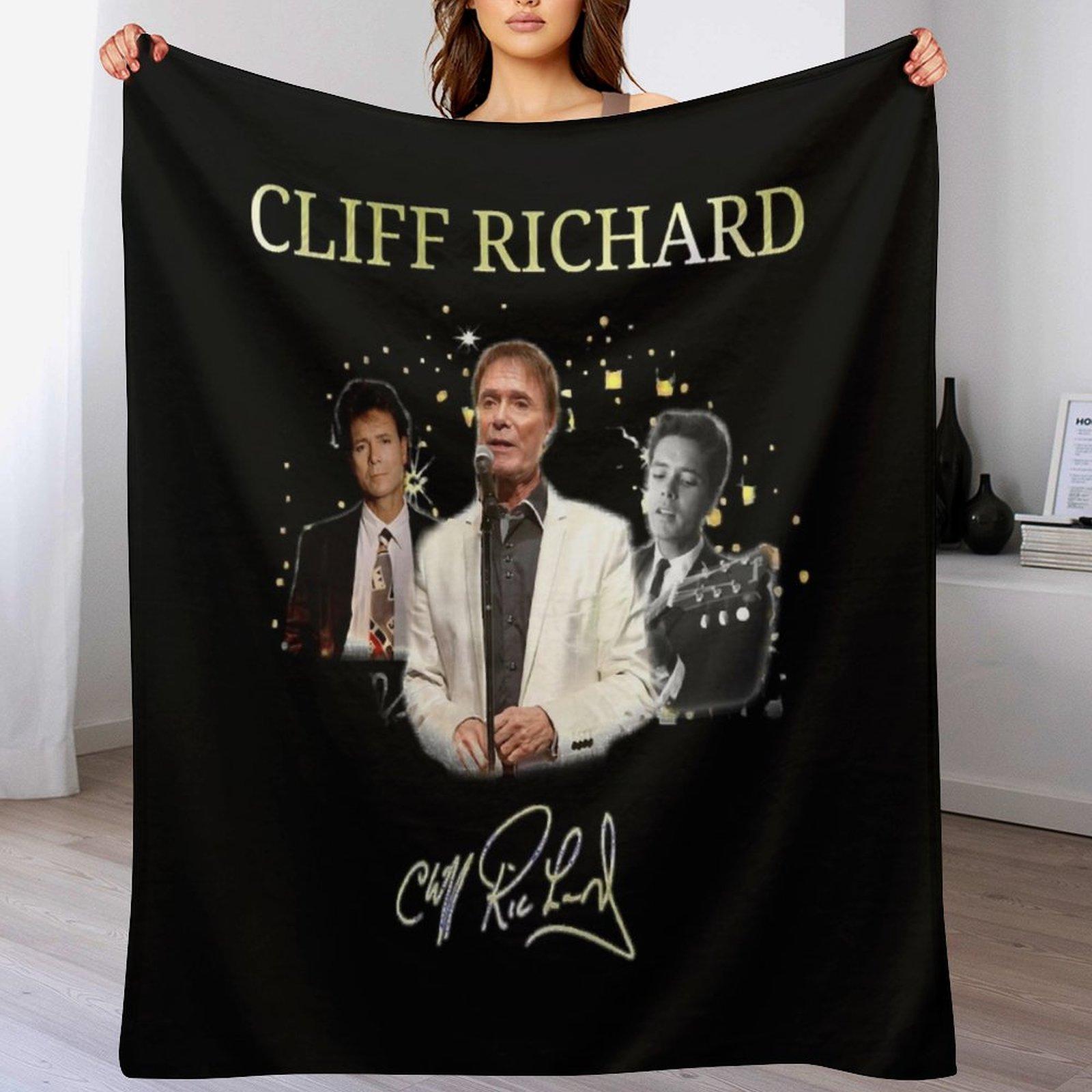 Bands Top Selling Cliff Richard Funny Men Fan Throw Blanket Cozy Warm Blanket for Bed Room Decor 102x76cm(40x30in)