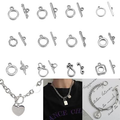 3 Sets Edelstahl OT-Verschlüsse Knebelverschlüsse Schnallenverbinder für DIY Armband Halskette Schmuckherstellung Zubehör Zubehör