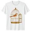 Bird Birdcage Birds Animals Mens Womens Graphic Unisex Top Artistic Design