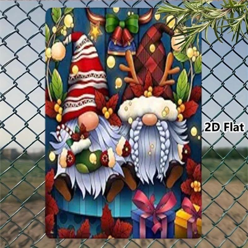 Vintage Merry Christmas Metal Sign, Retro Holiday Wall Decor 20x30cm