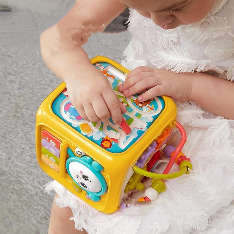 Baby Hand Pat Drum Early Education Music Educational Toy Hexahedron Multifunctional Pat Drum