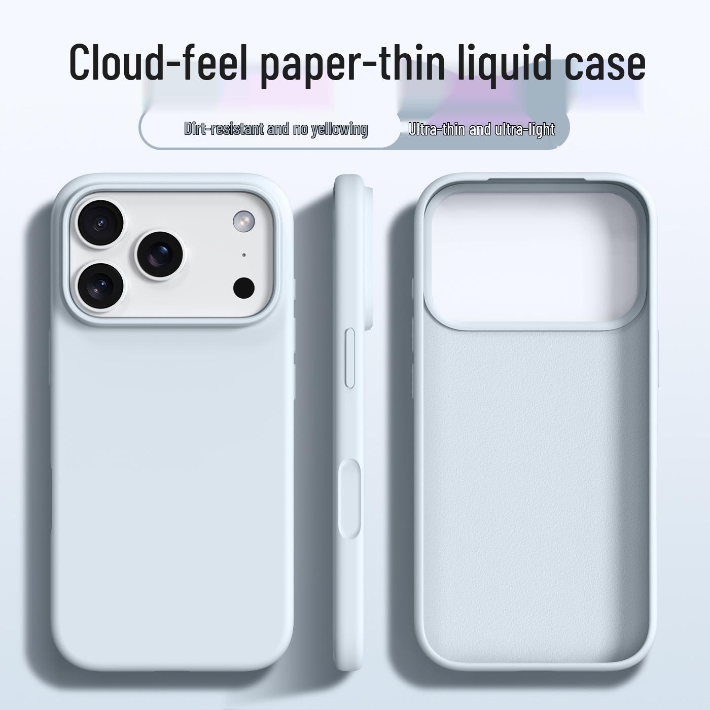 

Ультратонкий жидкий силиконовый магнитный чехол для iPhone 17 Pro Max и 17 Air. iPhone Air