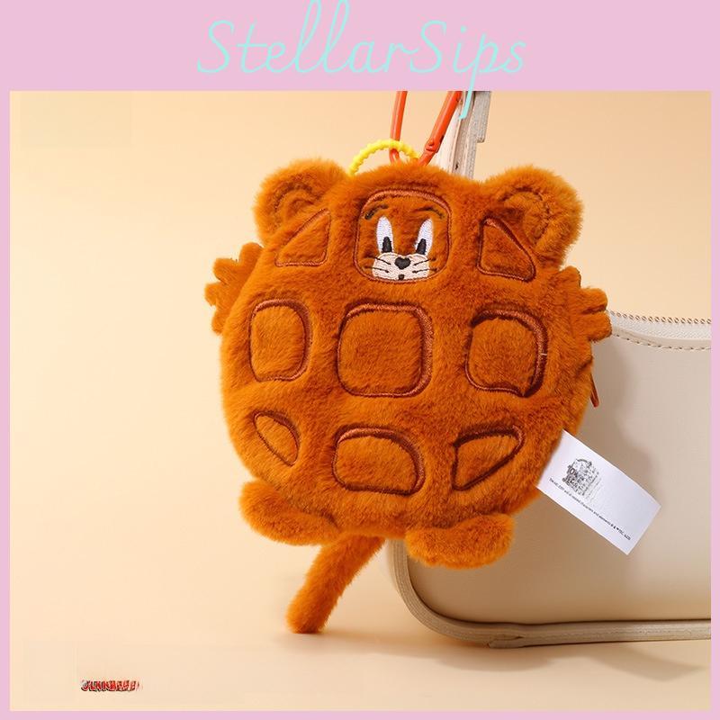 Plush Jerry Card Bag Tom And Jerry Waffle Cartoon Saddlebag Document Storage