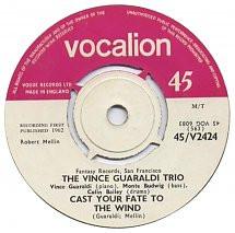 7inch Record VINCE GUARALDI TRIO - Cast Your Fate To The Wind / Samba  45V2424 Vocalion 1962 UK Jazz Used