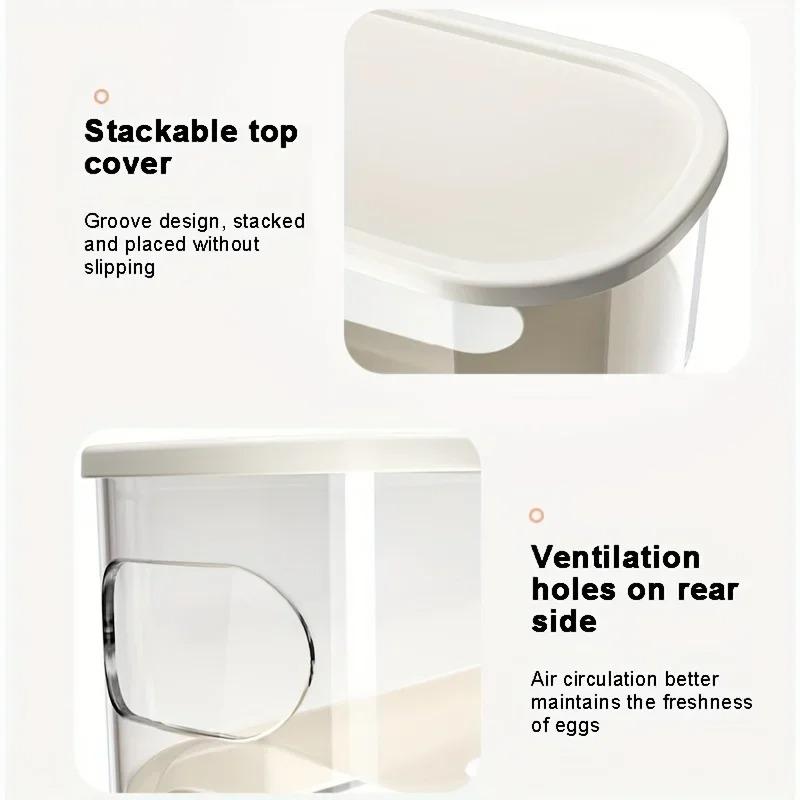 Fridge Egg Storage Box Automatic Rolling Eggs Holder Rack Ladder Style Refrigerator Egg Dispenser Organizer