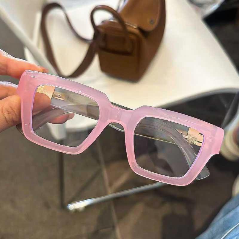 Fashionable And Fresh Pink Girl'S Heart Protective Blue Light Reading Glasses New Sweet And Cute Travel Box Presbyopia Glasses