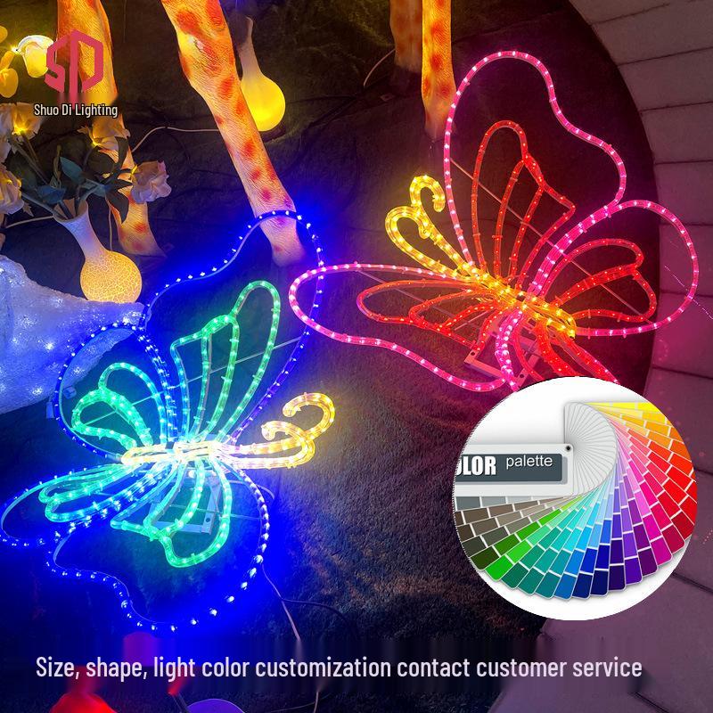 LED Dynamic Glowing Butterfly Outdoor Waterproof Garden Lights