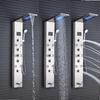 Digital Display Rainfall LED Light Shower Panel Shower Bathroom Black SPA Massage Jet With Handshower Bidet Sprayer Shower Tap