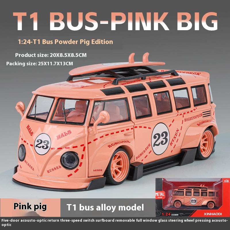 

1/24 масштаб T1 Bus Gulf Oil Martini модифицированный сплав металла литой модели автомобиля моделирование бутик коллекция хобби подарки дети
