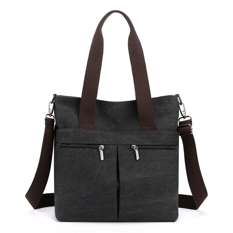 Bolsa de Ombro Único Bolsa Feminina Tendência Simples Moda Versão Coreana Grande Capacidade Mão Transversal Lona