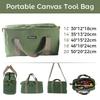 Portable Canvas Storage Bag Waterproof Tools Organizer Storage Kit Hand Heavy Duty Large Working Bag for Garden/Outdoor Camping