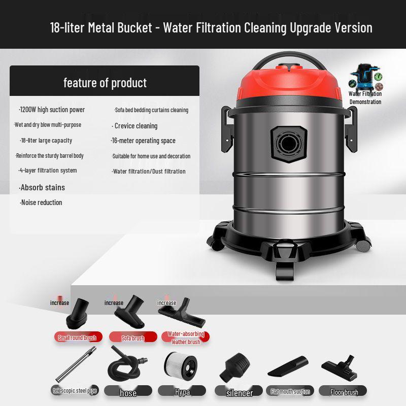 High-Power Cordless Vacuum: Compact, Strong Suction for Home, Car, Industrial Use, Automatic Dust Collection