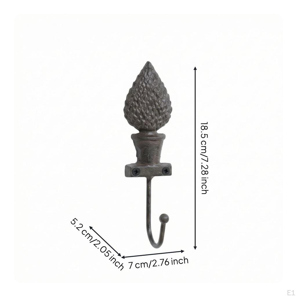 Bonsai Wall Hook Sculptural Cast Iron Decorative WallMounted Hooks for Entryway, Hallway,