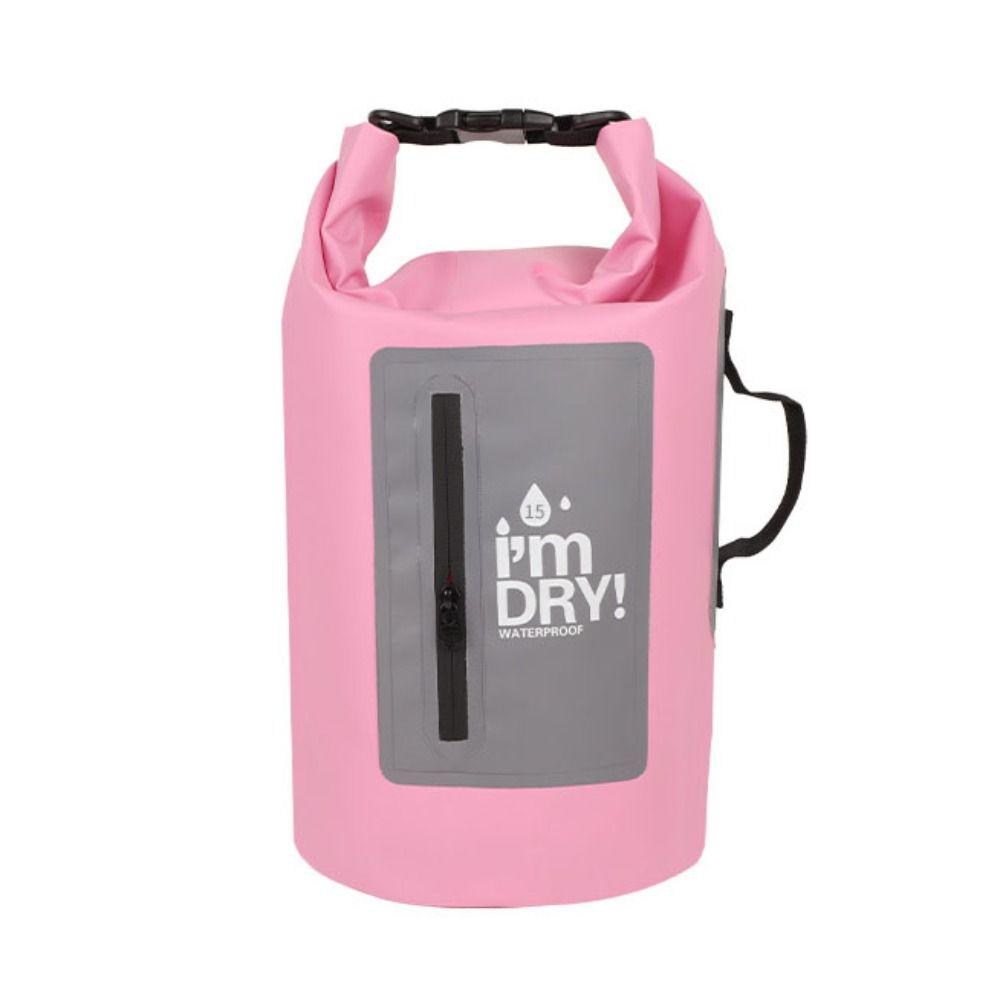 10/15L Waterproof Dry Bag Large-Capacity Beach Backpack Swimming Bucket Bag Swimming Pool