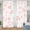 2pcs Blush Layered Heart Pattern Curtains   Perfect for Valentine's Day Window Decor   Soft Home Bedroom Living Room Decor