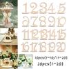 10pcs/20pcs Fashion Wooden Wedding Party Supplies 1-10/ 1-20 Place Holder Table Number Figure Card