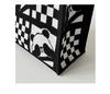Black & White Checkered Panda Knitted Tote Handbag - Versatile, Large Capacity, Portable Shoulder Bag for Women.