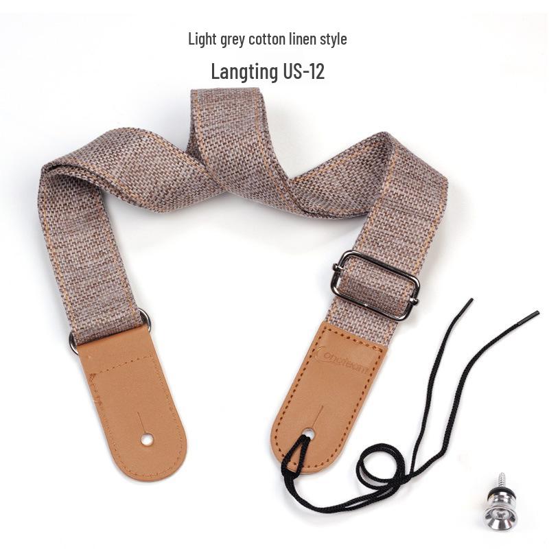 Минималистичный хлопково-льняной плечевой ремень для укулеле Longteam Ukulele Strap