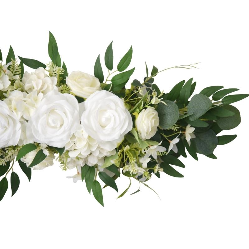 Simulation Flower Artificial Silk Rose Flower For Wedding Reception Chair Back Flower Arrangement Bridal Showers Party