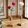 Plant Propagation Station Wooden Stand with Glass Test Tube Vase