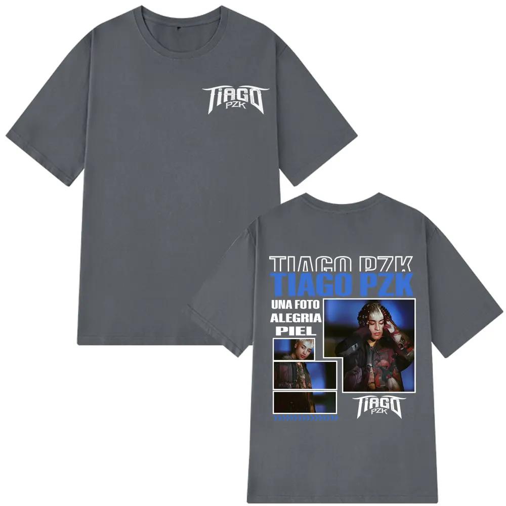 Rapper TIAGO PZK Album 2026 Tour Tee Men Women Hip Hop Tshirts Summer Harajuku Oversized Cotton Gothic Punk Tshirts Streetwear