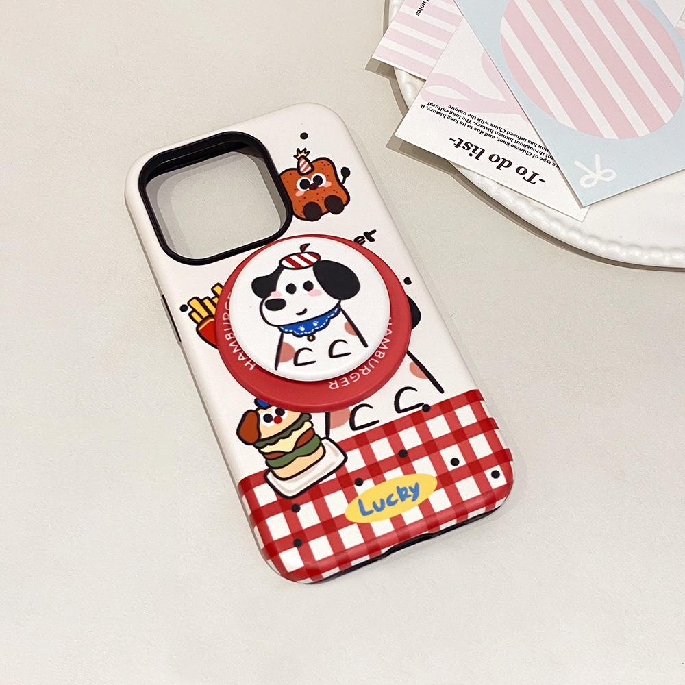 Applicable To Apple 16/17Promax Film Magnetic Mobile Phone Case iPhone13/14 Cartoon Anti-drop 15 Two-in-one