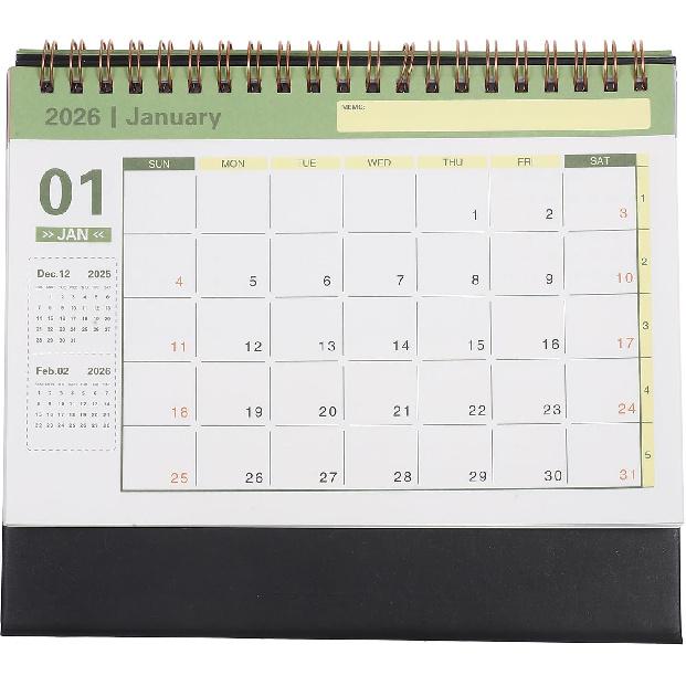 jojofuny Small Desk Calendar: 2025-2026 Desktop Standing Calendar Mini Monthly Planner July 2025 to December 2026 Tabletop for Office School