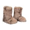 2025 new European and American fox hair y2k snow boots gal series medium boots Spice girl thick-soled fluffy boots