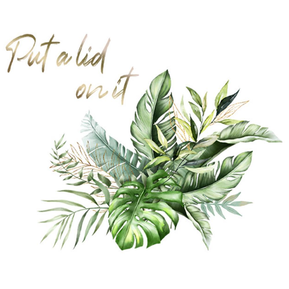

Green Plant Floral Toilet Sticker Bathroom Wall Decal Self Adhesive Waterproof Decorative PVC Wallpaper H