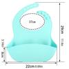 Waterproof Baby Silicone Bibs Feeding Bib Kids Roll Up Food Catcher Pocket