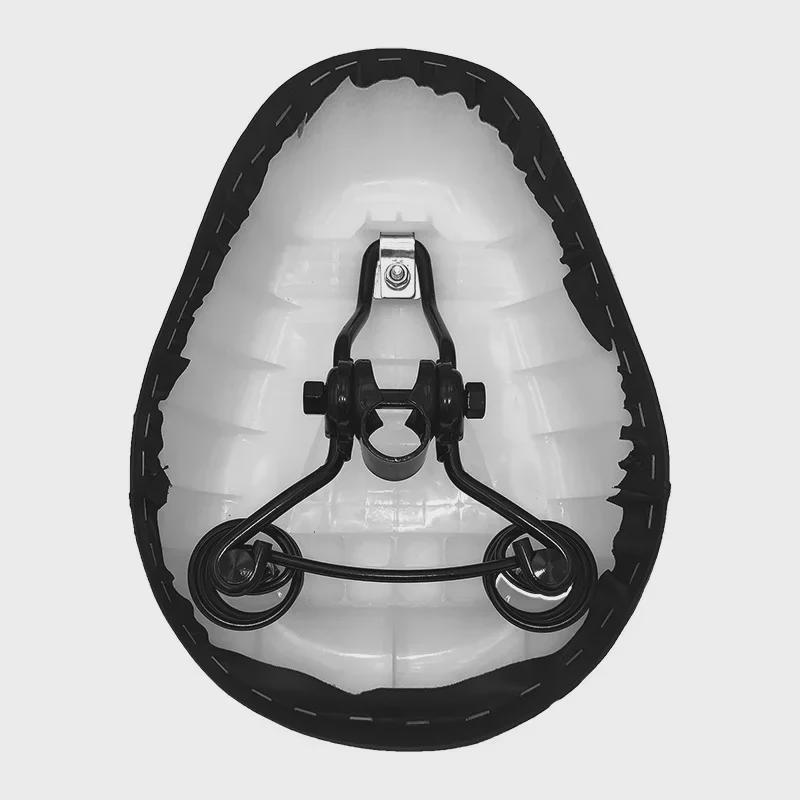 Scaun electric pentru bicicletă cu arc dublu cu pernă lată și accesorii pentru geantă