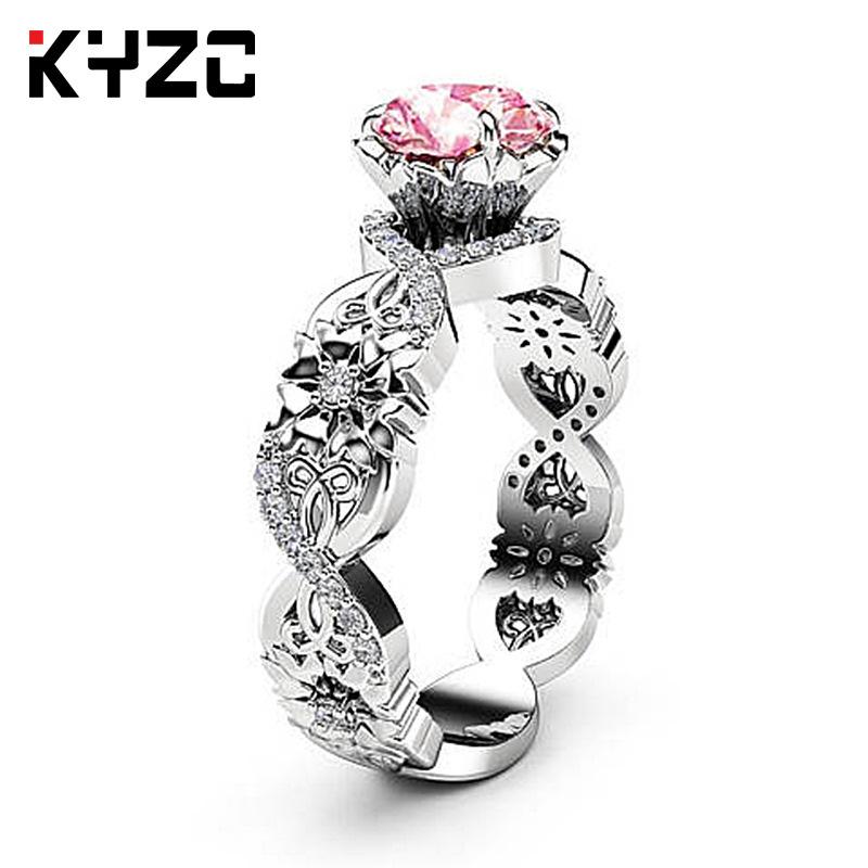 Ebay Fashion Diamond Pink Crystal Ring