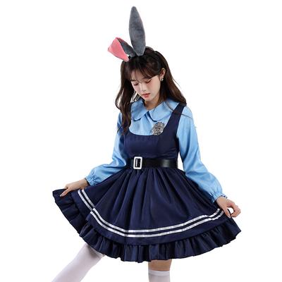 Female Halloween Judy Costume Zootopia Policewoman Judy Cosplay Costume Suit Women's Clothing