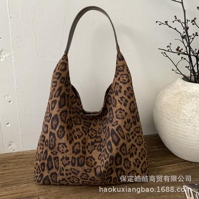 Leopard Print Bag Women's 2025 New Autumn and Winter Light Luxury Niche High-end Tote Bag Large-capacity Commuter Shoulder Bag