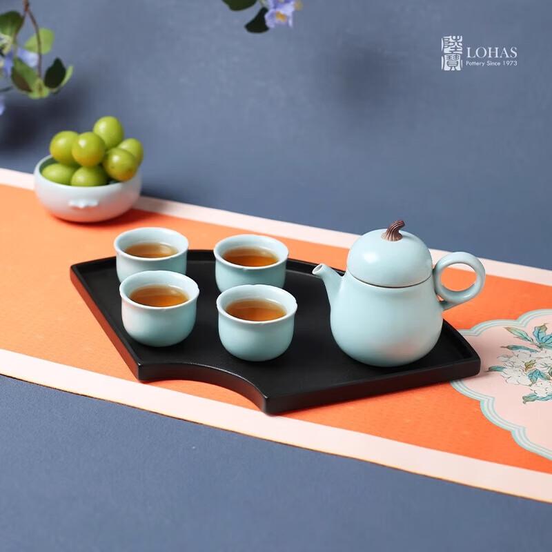 Lubao Ceramic Kung Fu Tea Set with Tray