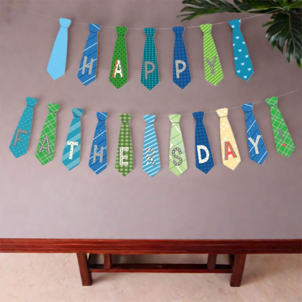 Paper Happy Father's Day Tie Banner Festival Father's Day Ornament  Father's Day Decor