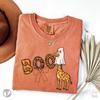 Giraffe Halloween Shirt, Ghost Giraffe Tee, October Cartoon Animal T-Shirt, Boo Halloween Zoo Shirt