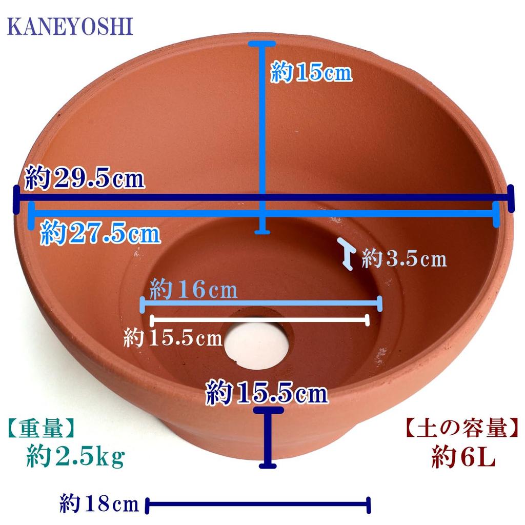 Pot Mikawa Ware KANEYOSHI In Domestic Ceramic Flower Pot Varius Red Ware 7 Plate Included [Made Japan/Reliable Quality] No.