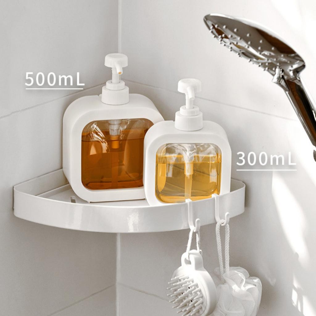 YS0257-New Transparent Dispenser Bottle - Bathroom Hand Soap Refillable Pump Bottle, Plastic Press Dispenser with Visible Design