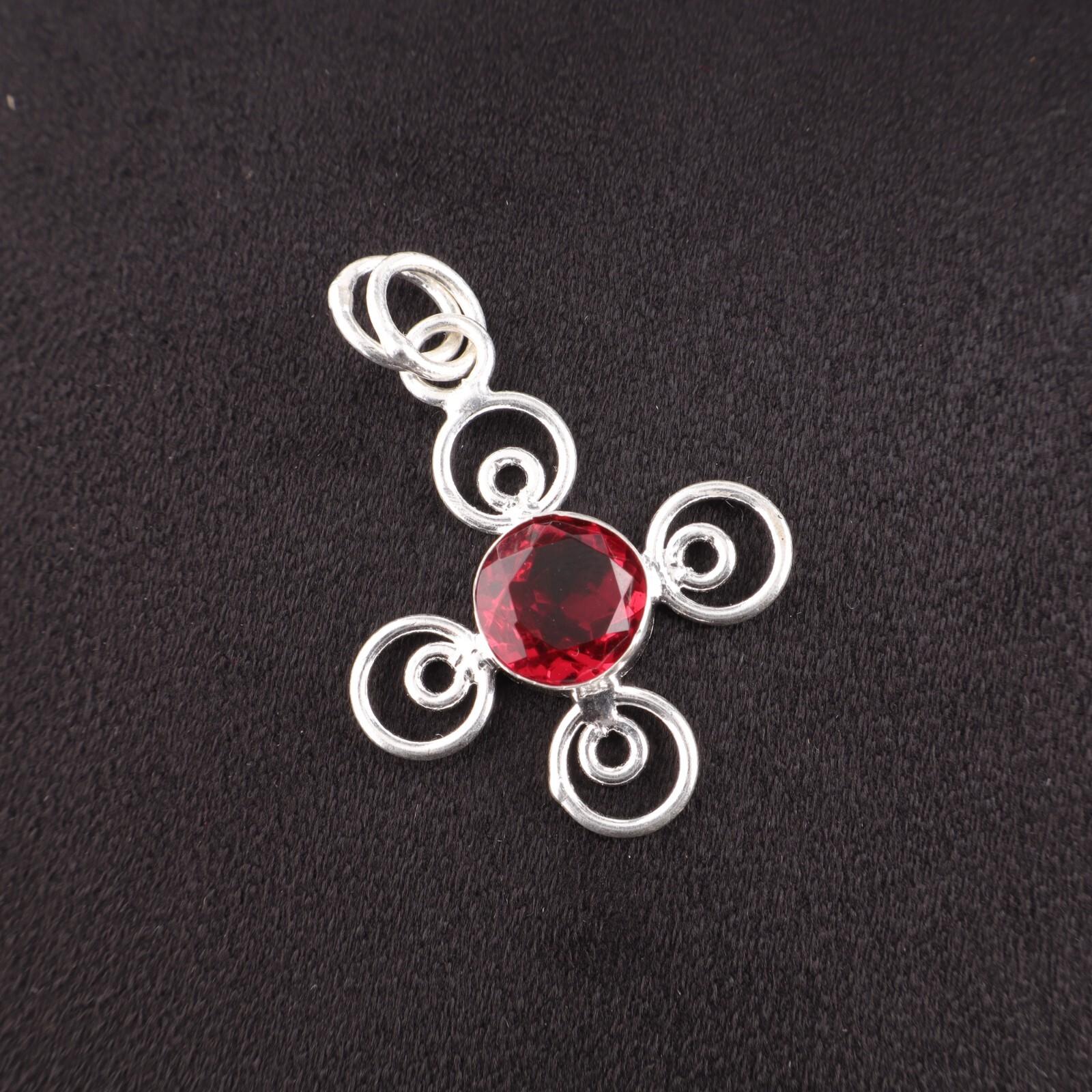 

Pink Rubellite Gemstone 925 Sterling Silver Jewelry Handmade Statement Pendant PP-41-11