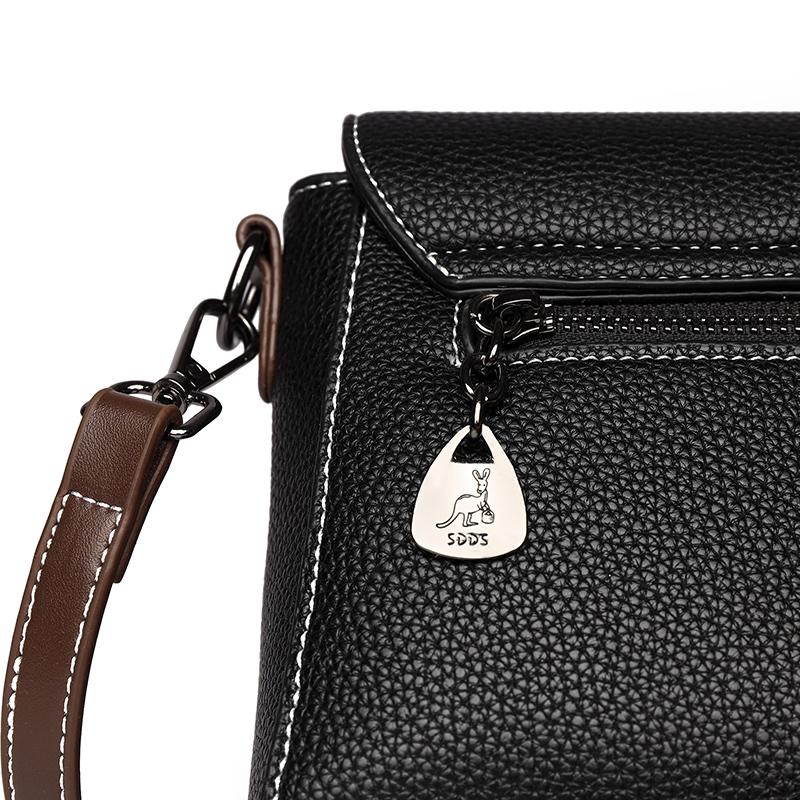 Malá crossbody kabelka vak Hlavní 100% pravá kůže Dámská taška přes rameno Jednobarevná Clutch Dámské tašky pro rok 2023