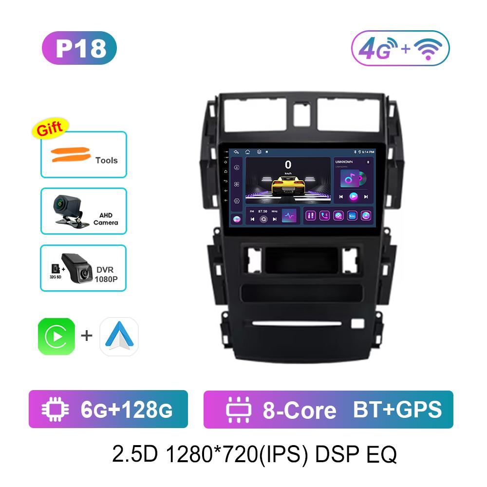9'' Car Radio Multimedia Player Android System 4G for Nissan Teana J31 2004 - 2007 Carplay GPS Navi WiFi HD Screen DSP Stereo