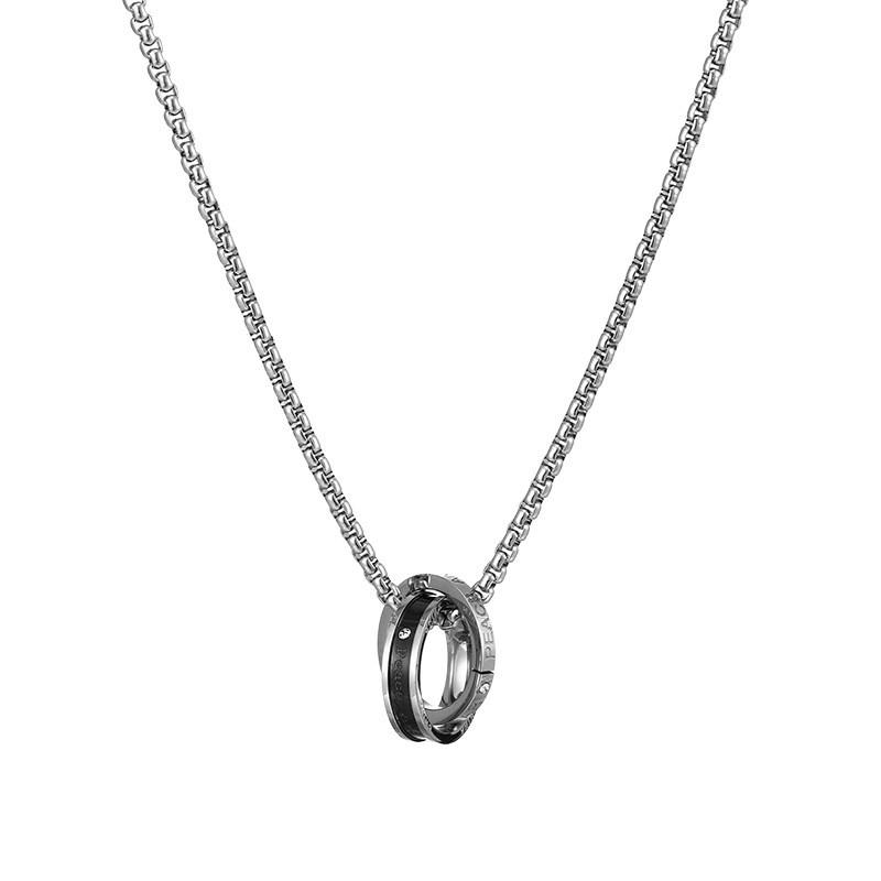 Men's Trendy Titanium Steel Pendant Necklace - High-End American Hip Hop Style Jewelry
