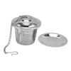 Stainless Steel Loose Tea Steeper Barrel Shaped Tea Infuser With Saucer Tea Ball  Tea Brewing