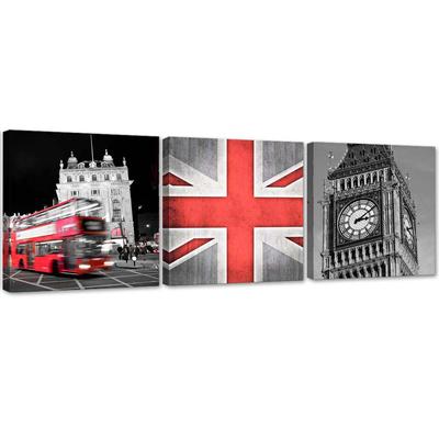 Set of Three Pictures Canvas Print London City